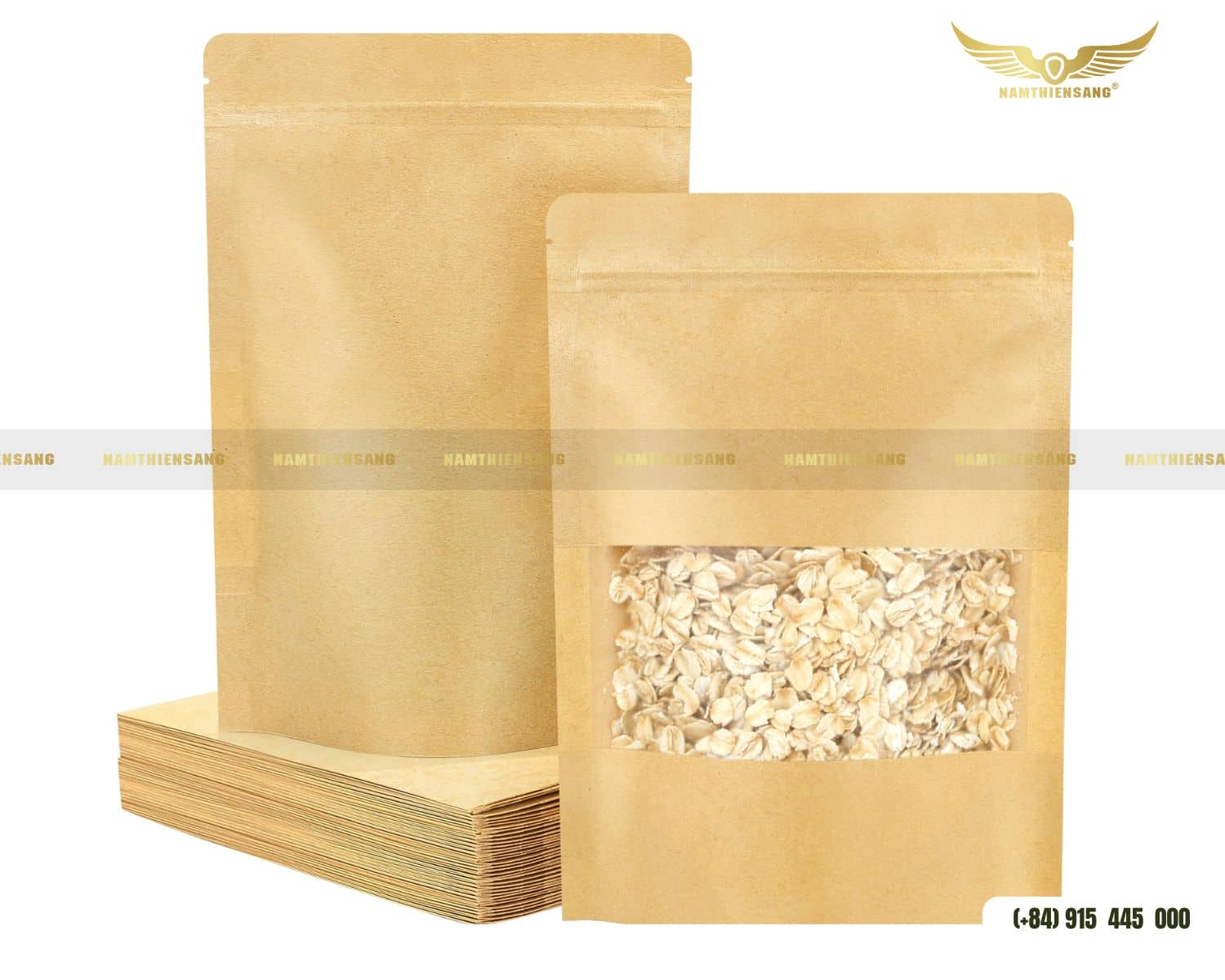 Túi Zipper Giấy Kraft